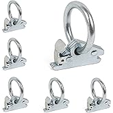 PowerTye E-Track Jumbo O-Ring Fittings - Heavy-Duty 2.5in Diameter O-Ring - 2,000 lb Working Load Limit / 6,000 lb. Breaking Strength - 6-Pack