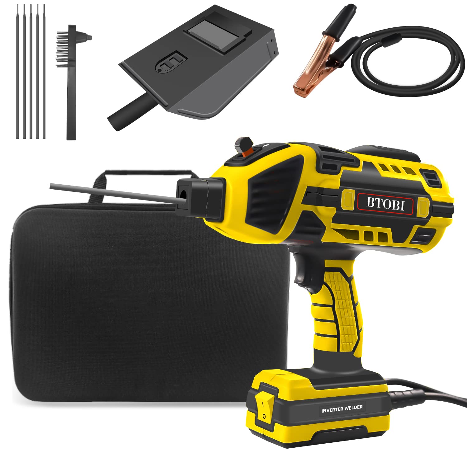 Photo 1 of Portable Welder Machine, 110V 20-120A ARC Welding Machine with IGBT Inverter, Hot Start & Anti-Stick, for 3/32" to 1/8" Rods, DIY Home Repair, Ideal Father's Day Gifts for Men, Dad, Husband (Yellow)