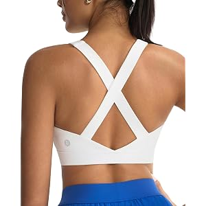 RUNNING GIRL Strappy High Impact Sports Bras for Women | High Support, Workout, Cloud-Soft, Swen in Pads, Molded Cup, Support