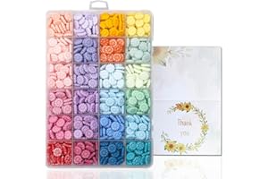 YOLAKIS 700pcs Wax Seal Beads 24 Color Sealing Wax Beads Sunflower Wax Seal Beads for Wedding Invitations Envelopes Cards Christmas Package Decoration