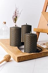 Beeswax Gifts 100% Beeswax Candles Set of 3 Colored