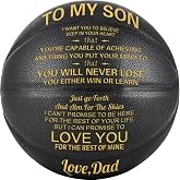KAAYEE Engraved Basketball for Grandson, Engraved Basketball for Son from Mom Dad, Personalized 29.5" Basketballs Gifts, Custom Christmas Birthday Graduation Back to School Gift for Son from Mom Dad