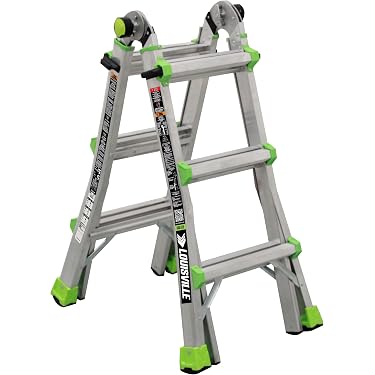 Amazon.com: Louisville 18-Ft Reach Aluminum Multipurpose Ladder