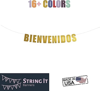 Amazon Com Bienvenidos Banner Sign Spanish Banner Welcome