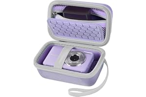 Comecase Digital Camera Carrying Case Compatible with CAMKORY/for VAHOIALD/for Canon PowerShot G7X/ for Kodak Pixpro/for Sony DSCW800 Compact Small Camera Storage Bag for Boys Girls Kids (Purple)