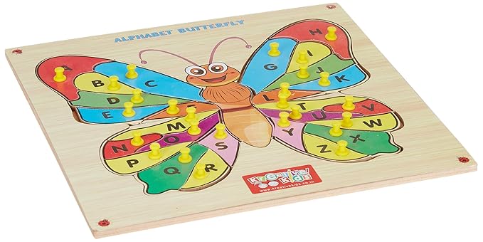 Zitto Premium Wooden Learn Alphabets Butterfly Educational Puzzle Toy
