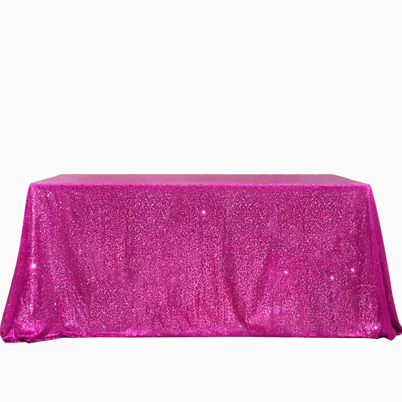 Photo 1 of B-COOL Rectangle Tablecloth Party Hot Pink Tablecloths Fuchsia Sequin Tablecloth for Wedding Party Banquet Sequin Tablecloths