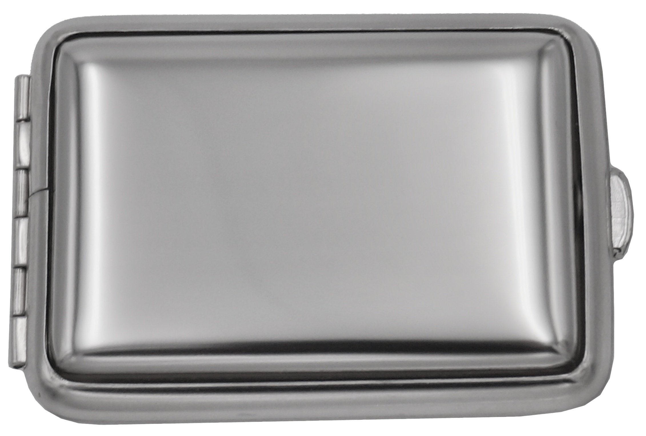 GERMANUS Tobacco Case Pill Box Tablet Dispenser, Made in Germany, Steel, Silver, plain