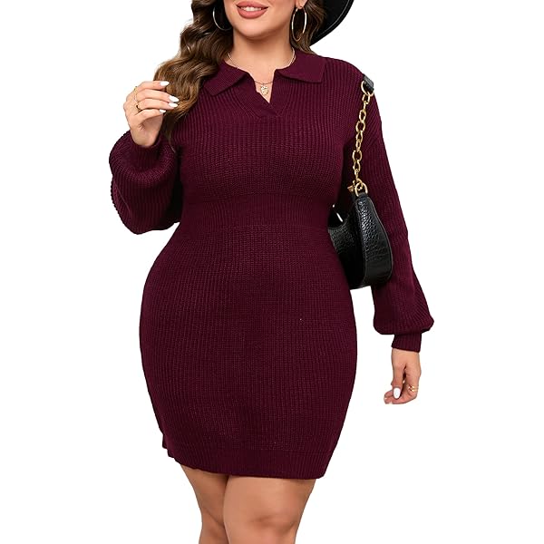 Plus Size Knit Dresses for Curvy Women Fall Maxi Sweater Dress Long Sleeve Warm Sexy V Neck Ribbed Dresses Beige at Amazon Women's Clothing store Plus Size Knit Dresses for Curvy Women Fall Maxi Sweater Dress Long Sleeve Warm Sexy V Neck Ribbed Dresses Beige at Amazon Women's Clothing store