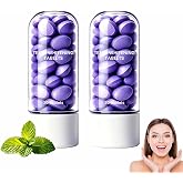 2 Bottle Teeth Whitening Tablets,2026 New Professional Color Correcting Tablets,Purple Toothpaste Tablets with Menthol,Xylitol &amp; Grape Extract,Brighten Teeth,Freshen Breath &amp; Remove Stains - 60 Counts