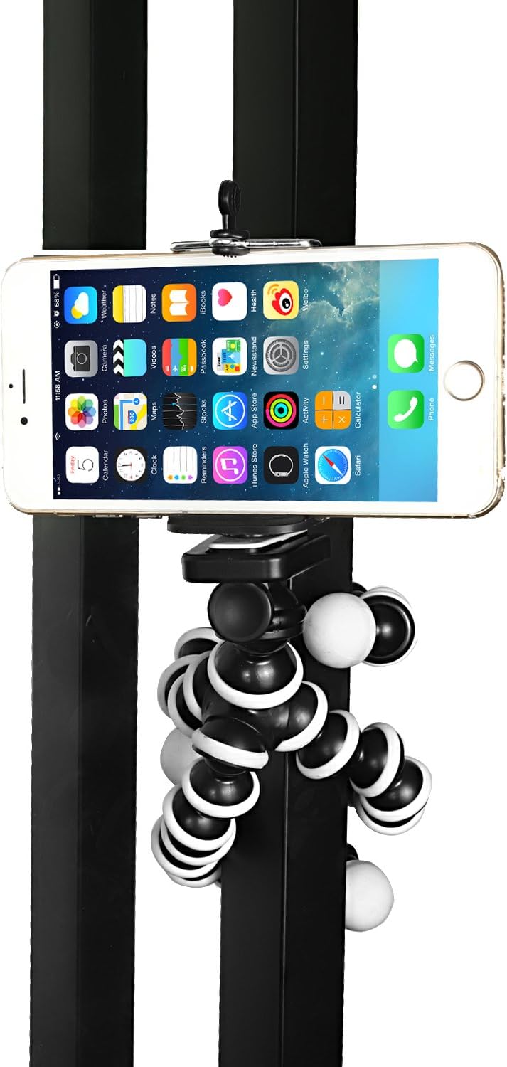 Phone Tripod,Portable and Flexible Adjustable Cell Phone Stand Holder with Remote and Universal Clip Compatible with iPhone Android Phone Compact Digital Camera Sports Camera GoPro