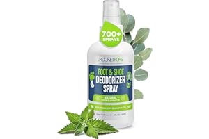 Rocket Pure Natural Foot and Shoe Deodorizer Spray, Deodorant and Odor Eliminator for Smelly Feet, Smell Remover, Formulated with Essential Oils, Made in the USA, Mint, 4 fl oz (Pack of 1)