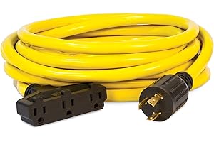 Champion Power Equipment 25-Foot 30-Amp 125-Volt Fan-Style Generator Extension Cord (L5-30P to three 5-15R)