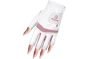 GIAMZONP Womens Golf Glove Fingerless Left Hand 1 Pack, Breathable Ladies Summer Golf Glove with Non-Slip Grip for Women Golf