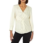 Theory Womens Long-Sleeve Twist BlouseBlouse