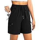 Cyasundent Women's 7'' Hiking Cargo Shorts Quick Dry Lightweight Summer Shorts for Women Athletic Golf
