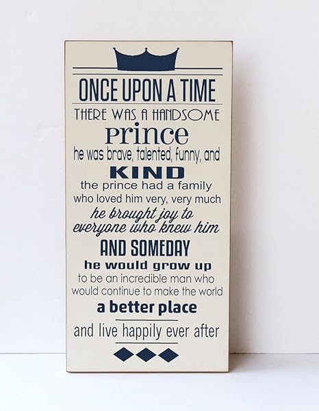 Baby Boy Nursery Decor Once Upon A Time Prince Prince Wall Art