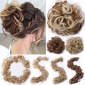 Twirl Hair Band Updo Hairpiece Extensions Messy Curly Hair Bun