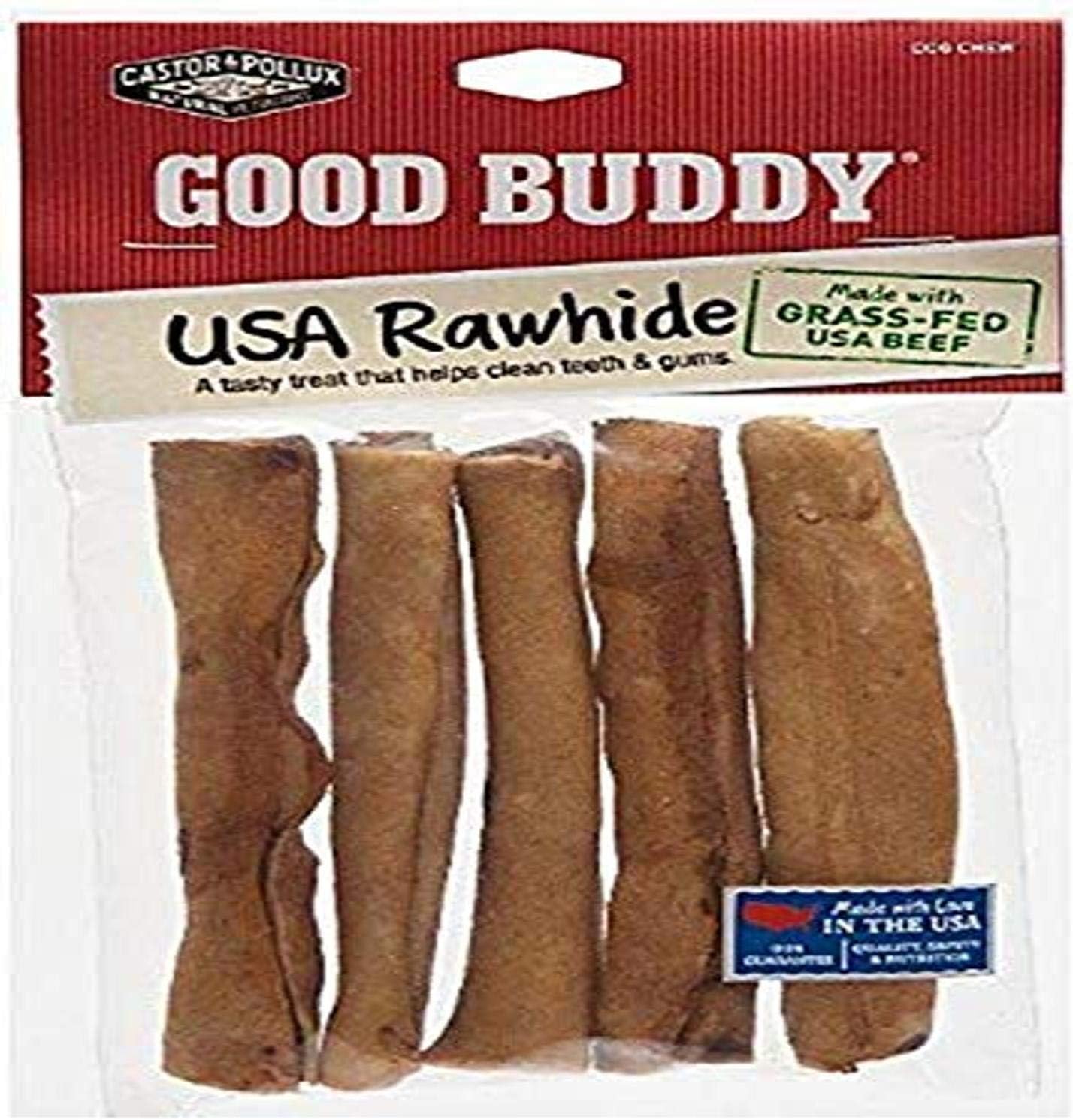 Castor & Pollux Good Buddy Made in USA Natural Chicken Flavor Rawhide Dog Treats
