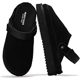 Project Cloud 100% Genuine Leather Platform Clogs for Women Mules for Women | Memory Foam Insole Adjustable Straps Platform Clogs Durable Outsole Womens Clogs &amp; Mules Genuine Leather Fall Shoes for Women