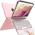 TQQ Touch iPad 10th Generation Case with Keyboard (10.9", 2022) & iPad (A16) 11th Gen (11", 2025) - 360° Rotatable, Thin & Light, Multi-Touch Trackpad Compatible with 10.9 inch 10th Gen (Pink)