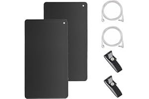 Seader Grounding Mat Kit, 2 Pack Grounding Mat 10 x 26.7", Grounding Pad with 2 Grounding Cord and Wrist Strip for Sleep, Pain, Inflammation, Energy