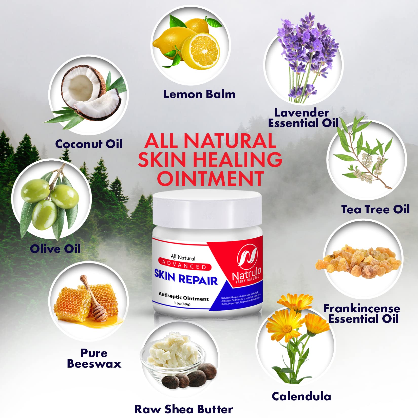 All-Natural Skin Repair Cream - Treats and Soothes Burns, Cellulitis