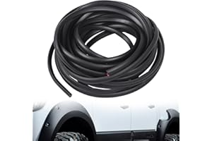 Aomitop 33ft Fender Flare Edge Trim - Universal T-Style Rubber Seal for Car, Truck, SUV, Van Wheel Wells with Automotive Adhesive Tape