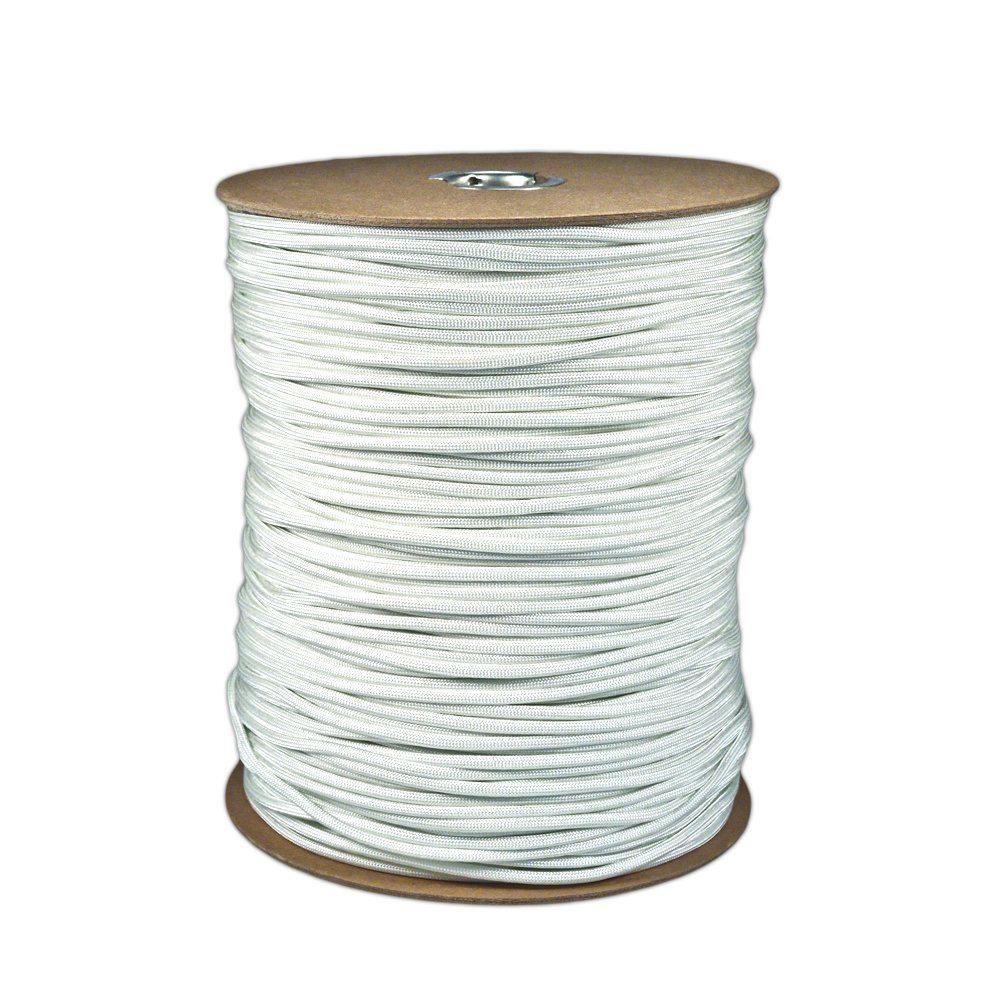 PARACORD PLANET 1000' Spools Of Parachute 550 Cord Type Iii 7 Strand Paracord White