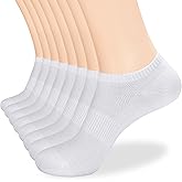inhees 8 Pairs Ankle Socks Women's and Men Thin Athletic Running Cotton Low Cut No Show Socks