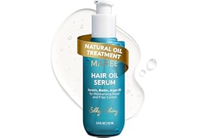 MAREE Hair Oil for Frizzy Hair with Argan Oil, Keratin & Biotin – Hair Serum for Dry and Curly Hair Gloss – Frizz Control Hair Care Products for Women – Aceite Para el Cabello – Keratin Hair Treatment