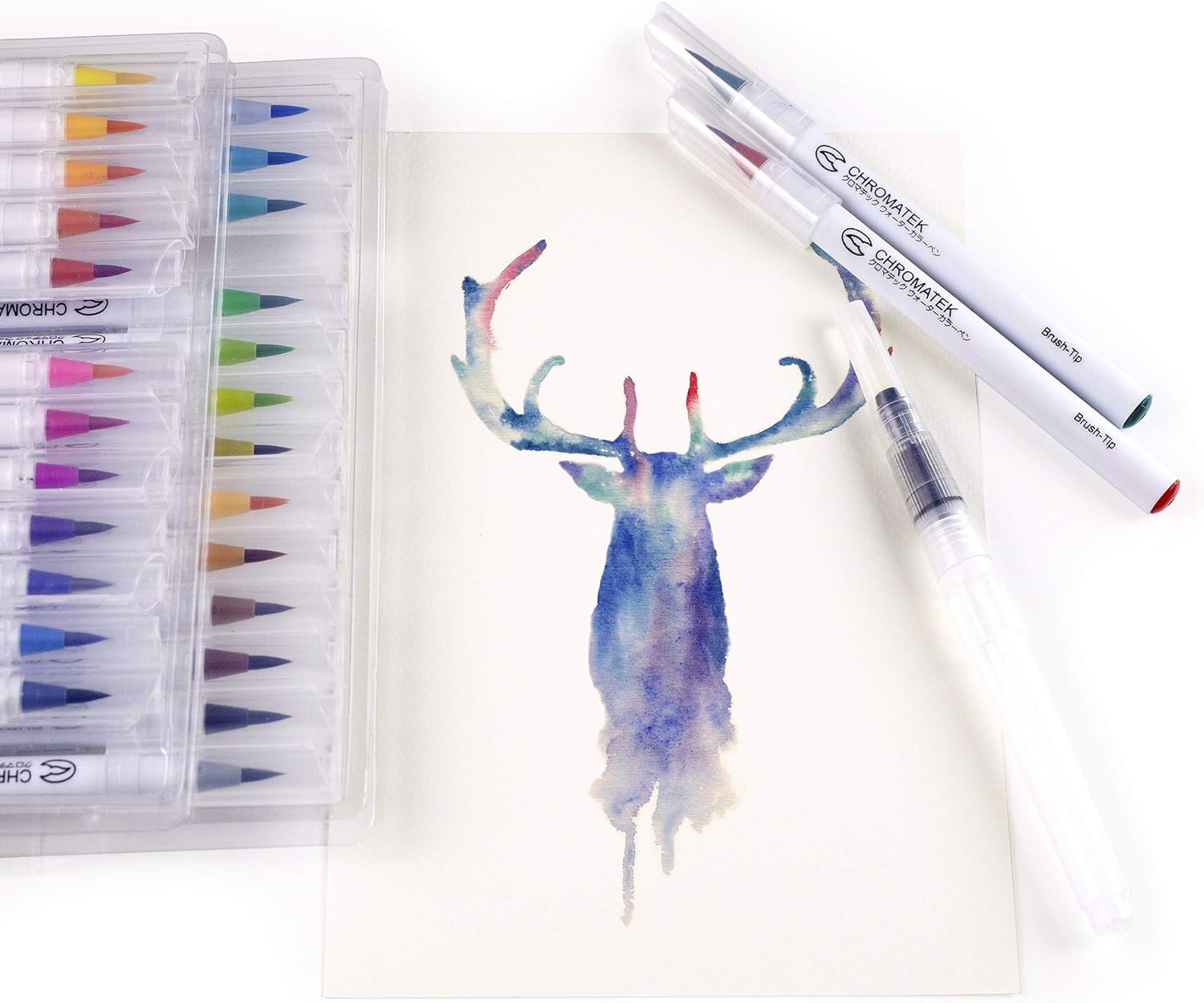 CHROMATEK Watercolour Brush Pen Set 30 - Image 4