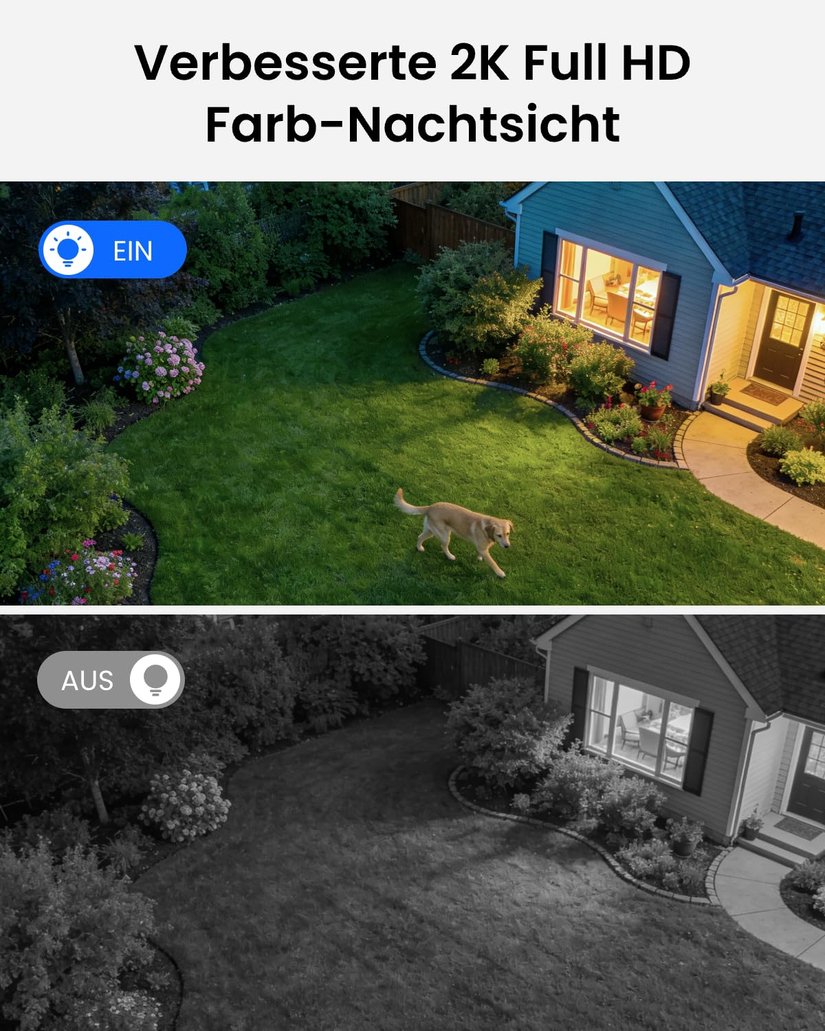 Reolink 2K Überwachungskamera Aussen Set, All-in-One-Kameraset mit Lokalem Speicher, 2,4/5GHz Wi-Fi, KI-Erkennung, 24/7 Aufnahme, Spotlights, AES-128-Verschlüsselung, Plug-in, Home Hub Mini+2xLumus 2