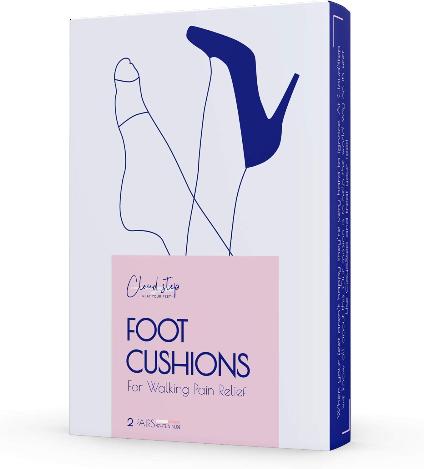 CloudStep Metatarsal Pads for Women and Men, Foot Pads for Ball of Feet - 2 Pairs (4 Pieces) Reusable Gel Cushions for Runners, High Heels, Dancers, Morton's Neuroma, Sesamoiditis, Bunions, Foot Pain: Health & Personal Care