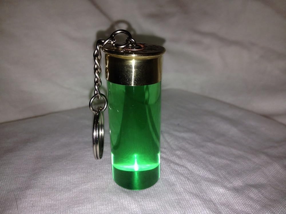 Novelty key ring Green Shotgun shell Clay Pigeon Skeet Shooting Gift