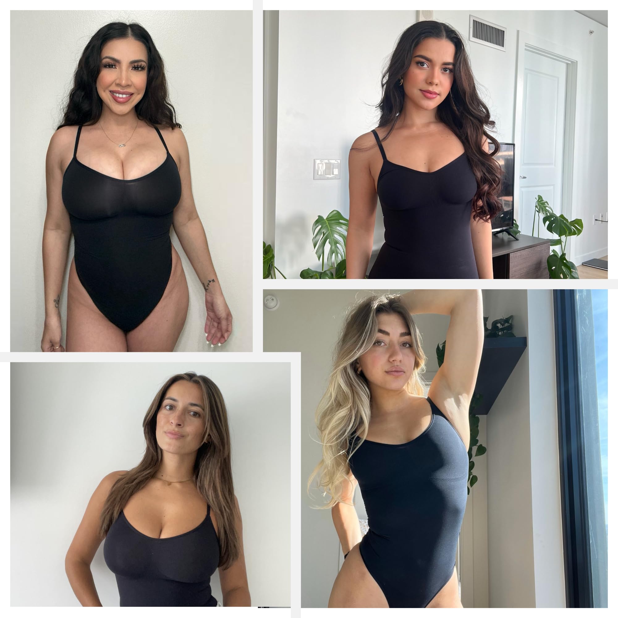 herslims Shapewear Tummy Control Bodysuit Thong or Brief: Sculpting Shaper Tank Top Bodysuits & Snatched Waist Body Suit