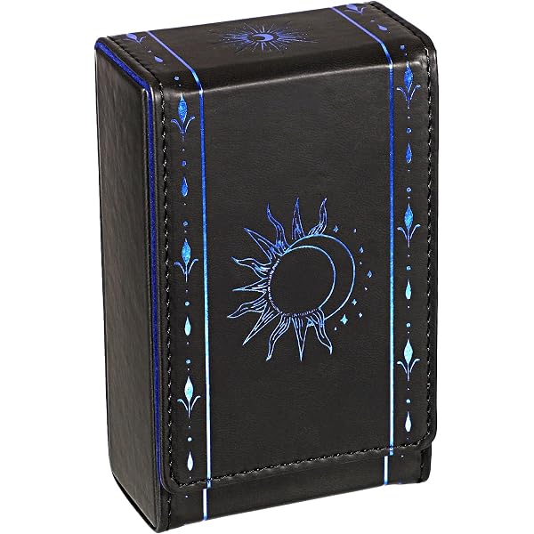 Luck Lab Étui en cuir pour cartes de tarot – Gris – Pour la plupart des cartes de tarot de taille standard (convient aux cartes de tarot de taille standard avec boîte Luck Lab Étui en cuir pour cartes de tarot – Gris – Pour la plupart des cartes de tarot de taille standard (convient aux cartes de tarot de taille standard avec boîte