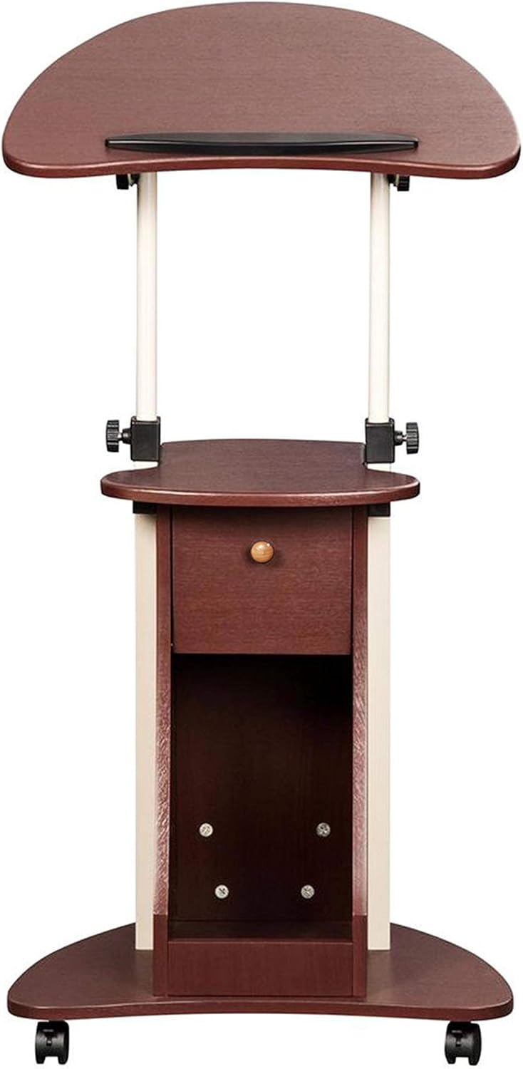 Techni Mobili Sit-to-Stand Mobile Medical Laptop Computer Cart, Chocolate: Kitchen & Dining