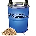 Dust Right Dust Separator + 36” Flex-Form Hose - Cyclone Dust Collector Separates Sawdust, Wood Chips, Debris, and More – 10-Gallon Translucent Bucket - Dust Collectors for Woodworking for Shop Vacs