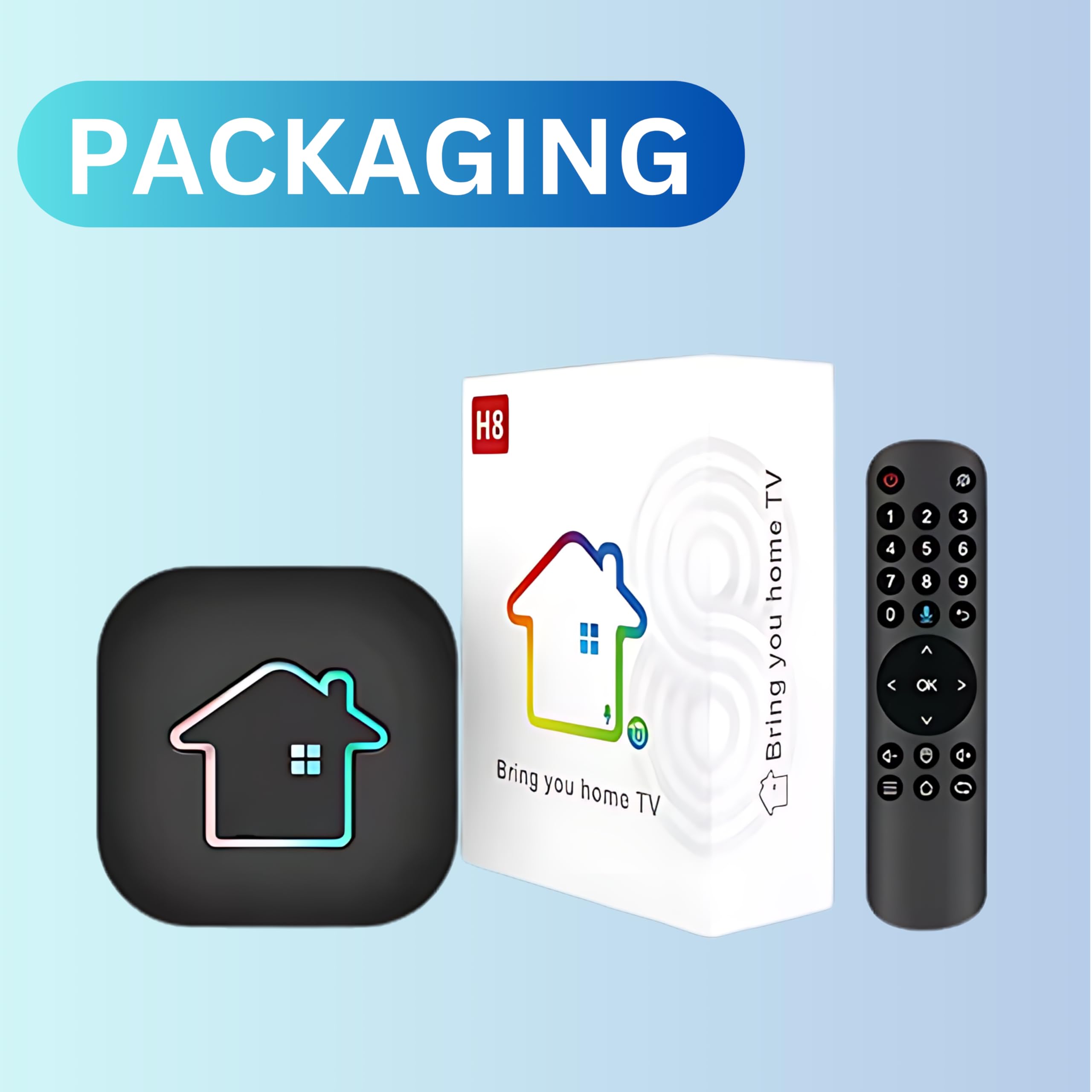 2025 H8 Brazil TV Box – New Version – Voice Remote Control – 2GB RAM + 16GB ROM – 4K Ultra HD – Dual-Band Wi-Fi (2.4/5GHz) – Bluetooth 5.0 – Alexa Support