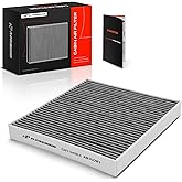 A-Premium Cabin Air Filte with Activated Carbon | Compatible with Audi A3, A3 Quattro, Q3, S3, TT Quattro &amp; Volkswagen Jetta, Golf, Tiguan, Atlas, GTI