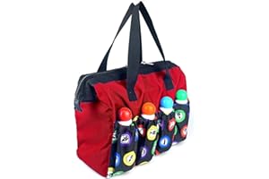 TCOINERY Bingo Dauber Bags with 8 Pockets Large Capacity Bingo Tote Bag/Travel Carrying Case with Zipper/Makeup Bag/Casino Game Lovers Gift for Women