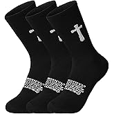 Ao Yee ZGL 3 Pairs Christian socks Prayer socks Birthday Gifts for Dad,Men Husband Grandp Fathers Day Christmas