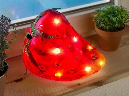Led Erdbeere Solar Lampe Leuchte Mit Dammerungsschalter Ip 44 Gartenleuchte Aussenleuchte Goa Party Sidra Hospital