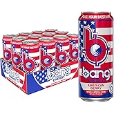 Bang Energy American Berry, Sugar-Free Energy Drink, 16-Ounce (Pack of 12)