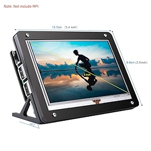 kuman 5 Inch Resistive Pantalla táctil con la Caja Protectora 800x480 HDMI TFT Touch Screen LCD Display with Protective Case for Raspberry Pi 3B+/3B 2 Model B RPi 1 B B+ A A+ SC5AC