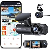 Vantrue N4S 3 Channel Dash Cam, STARVIS 2 HDR IR Night Vision | 2.7K+1440P+1440P Front Inside Rear,PlatePix, Voice Control,GPS,24/7 Parking Mode,Supports 1TB Max