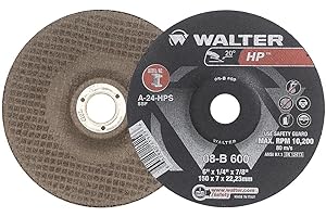 WALTER SURFACE TECHNOLOGIES Walter08B600 Grinding Wheel Pack of 25 6in Abrasive Finishing Wheel w/Arbor Hole
