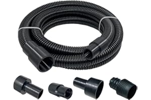 MITANSLE Dust Collection Hose Kit with 5 Fittings and Reducer Connects 2-1/2" and 2-1/4" ID for Woodworking Power Tools Home and Wet/Dry Shop Vacuums