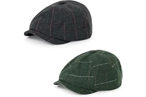 Geyanuo 3Pcs Newsboy Hat for Men Women Elastic 8 Panel Flats Cap